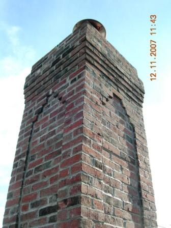 Custom chimney with design after repairs