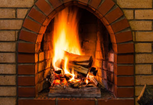 Lit Masonry Fireplace - Boston MA - Billy Sweet Chimney Sweep