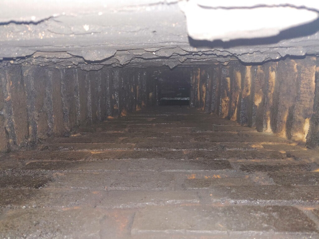 Looking up the flue of an image they will need to assess the chimney